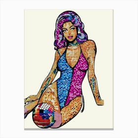 Girl In A Bikini Canvas Print