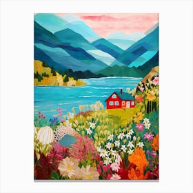 House By The Lake Canvas Print