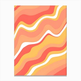 Abstract Orange Wavy Background Leinwandbild