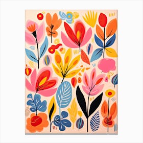 Flowers 25, Matisse style, Floral texture Canvas Print