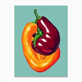 Serrano Pepper Bold Graphic vegetable Canvas Print