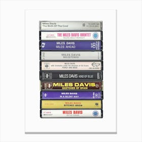 Miles Davis Albums - Cassette Print Music Poster Canvas Print