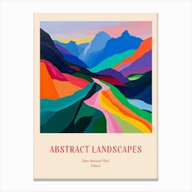Colourful Abstract Tatra National Park Poland 4 Poster Canvas Print