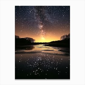 Night Sky Over Water 8 Canvas Print