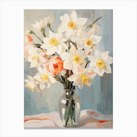 Daffodil Flower Still Life Painting 3 Dreamy Canvas Print