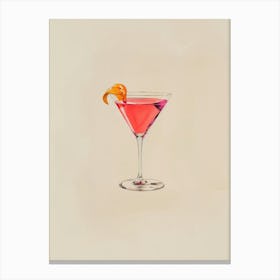 Minimalist Cocktail Cosmopolitan Canvas Print