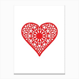 Valentines Day Heart Canvas Print