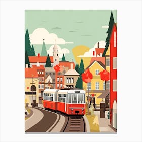 Poland Travel Illustration Canvas Print