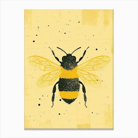 Yellow Honey Bee Canvas Print