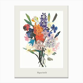 Hyacinth 1 Collage Flower Bouquet Poster Canvas Print