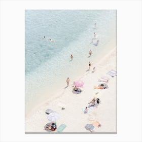 People At The Beach Tropea Canvas Print