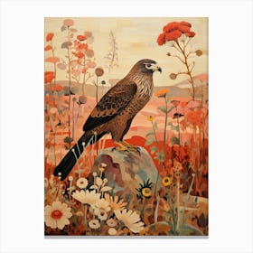 Hawk 2 Detailed Bird Painting Canvas Print