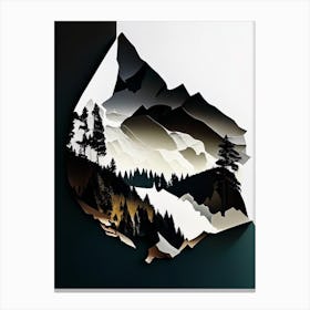 Durmitor National Park Montenegro Cut Out Paper Canvas Print