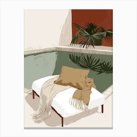 Poolside Lounge Canvas Print