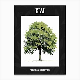 Elm Tree Pixel Illustration 1 Poster Canvas Print