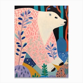Maximalist Animal Painting Polar Bear 4 Canvas Print