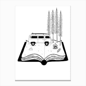 Campervan Book Canvas Print