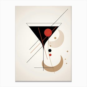 Mid Century Modern Espresso Martini Floral Infusion Cocktail 3 Canvas Print