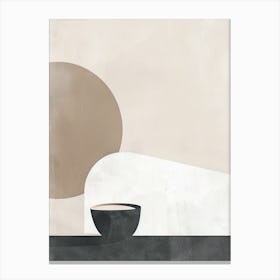 Sunlit Waves Minimalist Style Canvas Print