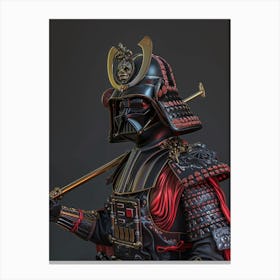 Darth Vader As A Vintagepunk Samurai 24 Canvas Print