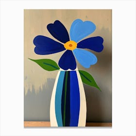 Blue Flowers In A Vase 4 Canvas Print