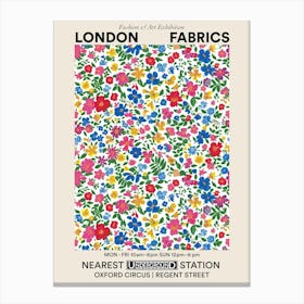 Poster Aster Amaze London Fabrics Floral Pattern 5 Canvas Print