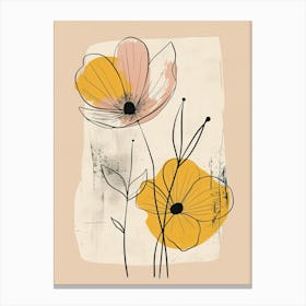 Sydney Flower Market Boho Minimalist Style 1 Canvas Print