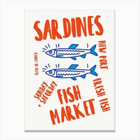 Sardines Fish Market Canvas Print