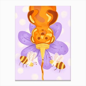 Honeybear and Bees Canvas Print