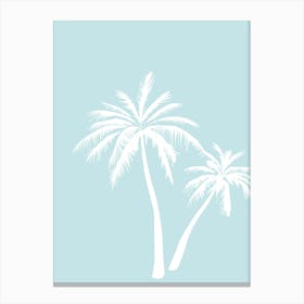 White Palm Trees 1 Canvas Print