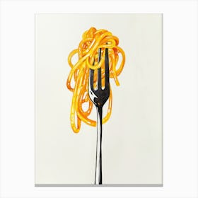 Pasta Fork Oil Painting Canvas Print