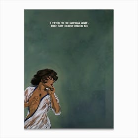 Black Woman In A White Dress Canvas Print