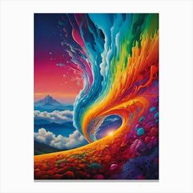 Rainbows And Clouds Canvas Print