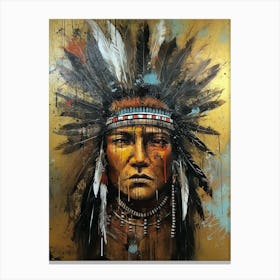 Portraits of Native American Spirit Canvas Print