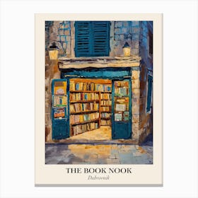 Dubrovnik Book Nook Bookshop 2 Poster Canvas Print