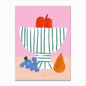 Bowl Of Fruits Canvas Print
