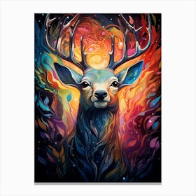 Deer Painting 1 Canvas Print