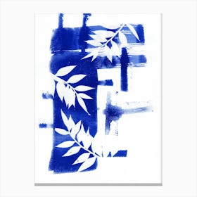 Blue leaves Canvas Print