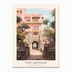 Fort Santiago Manila Philippines Travel Poster Canvas Print