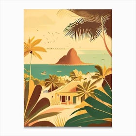 Aruba Rousseau Inspired Tropical Destination Canvas Print