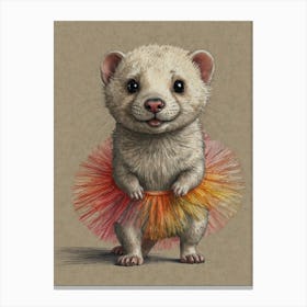 Ferret In Tutu 2 Canvas Print