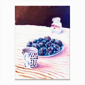 Still Life With Plums Canvas Print