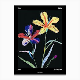 No Rain No Flowers Poster Flax Flower 2 Canvas Print