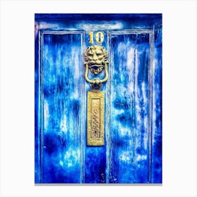 Blue Door Number 10 Canvas Print