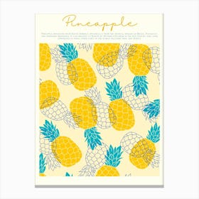 Pineapple Seamless Pattern Canvas Print