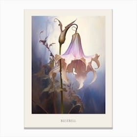 Floral Illustration Bluebell 2 Poster Canvas Print