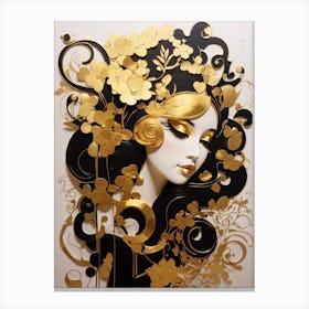 Gold And Black Canvas Print