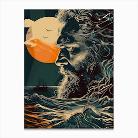 God Of The Sea Canvas Print