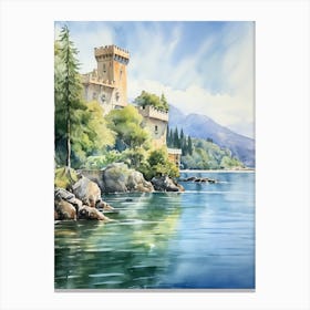 Isola Bella Italy Watercolour 5 Canvas Print