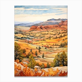 Autumn National Park Painting Bryce Canyon National Park Utah Usa 2 Canvas Print